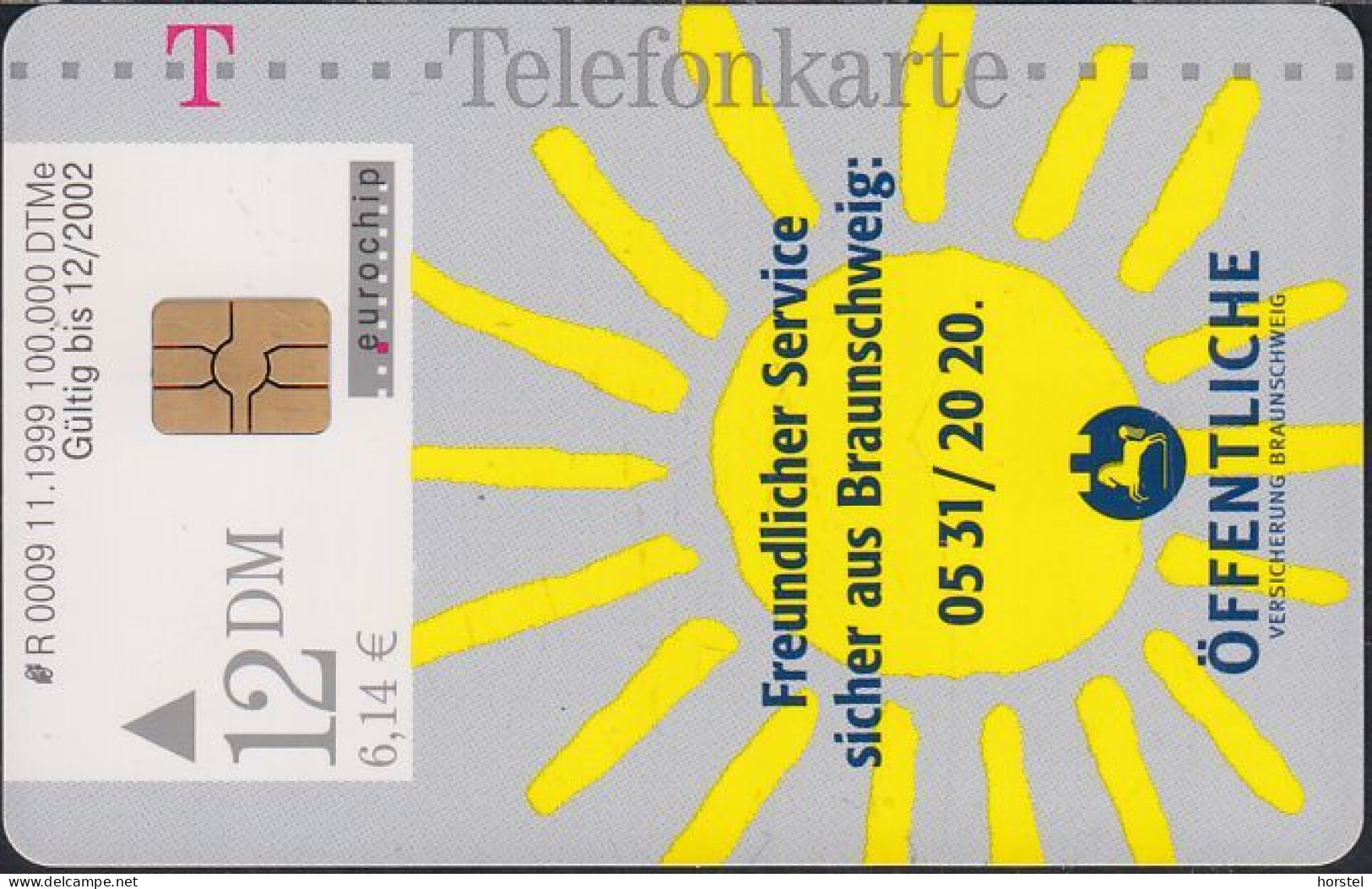 GERMANY R09/99 Öffentliche Versicherung Braunschweig - Telefon - Sonne - R-Series : Regionali