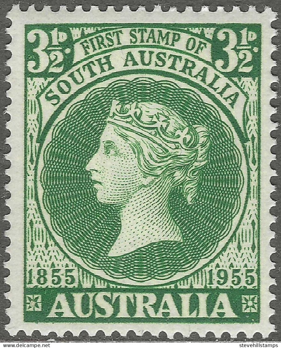 Australia. 1955 Centenary Of First South Australian Postage Stamp. 3½d MNH SG 288 - Ungebraucht