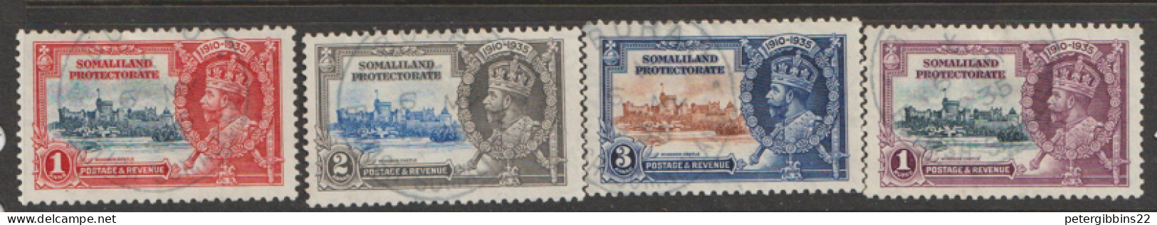 Somaliland :Protectorate  1935  SG 86-9 Silver Jubilee   Fine Used - Somalilandia (Protectorado ...-1959)