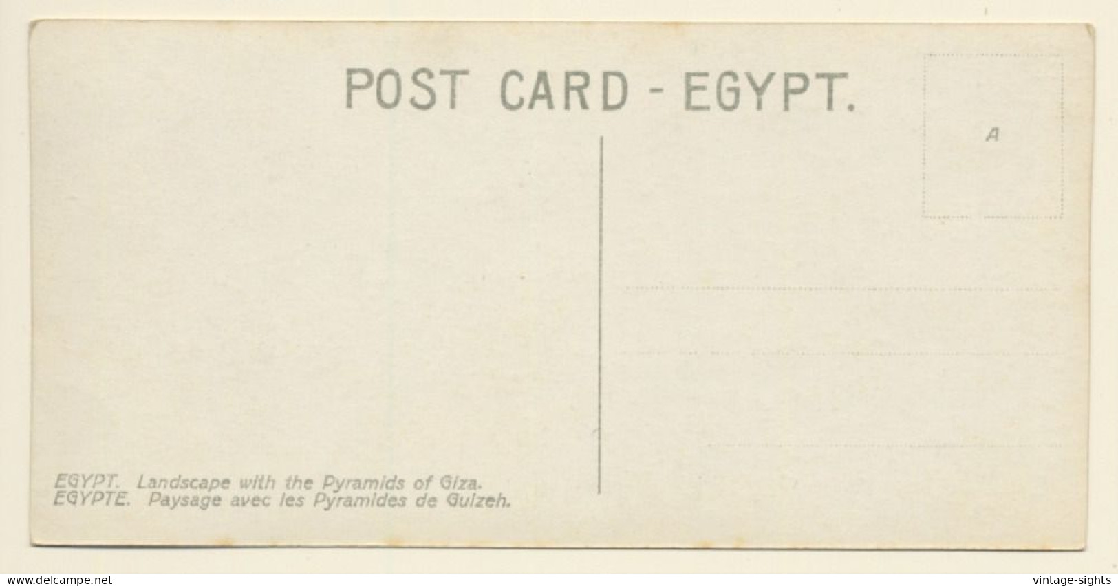 Egypt: Landscape With The Pyramids Of Giza (Vintage RPPC ~1910s/1920s) - Pyramids