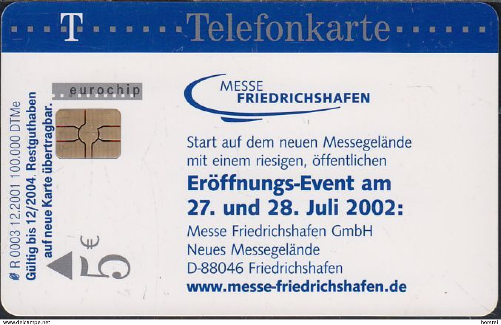 GERMANY R03/01 Neue Messe Friedrichshafen 2002 - Zeppelin - DD: 3112 - R-Series: Regionale Schalterserie