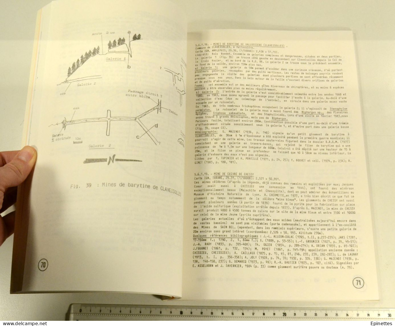 Inventaire prélim. Cavités naturelles et artificielles du Dépt. du Rhône, 1985, CDSR/FFS + DONNE 2 docs spéléologie 69