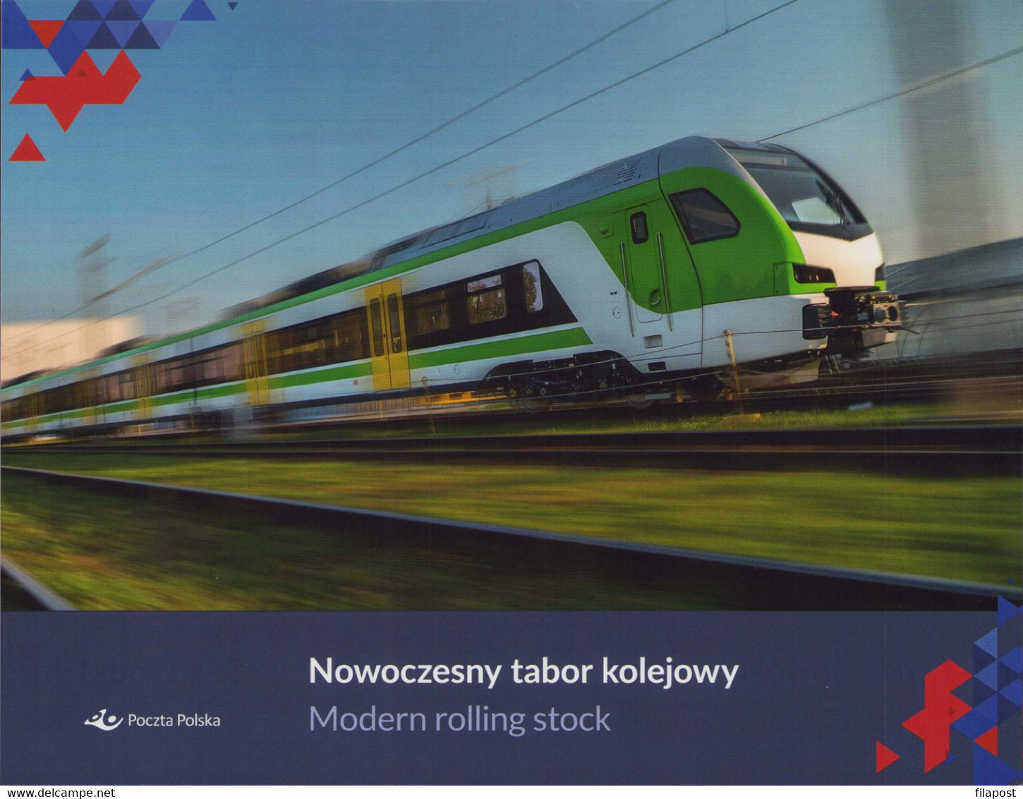 Poland 2021 Modern Rolling Stock, Train Full Set Mini Sheet Unperforated Version, Tab Folder MNH** New! Low Circulation - Hojas Completas