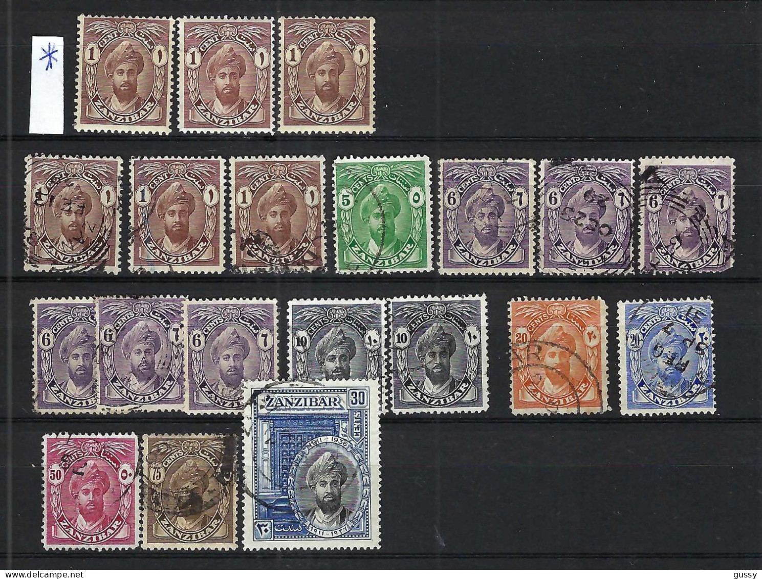 ZANZIBAR Ca.1927-36: Lot D' Obl. - Zanzibar (1963-1968)