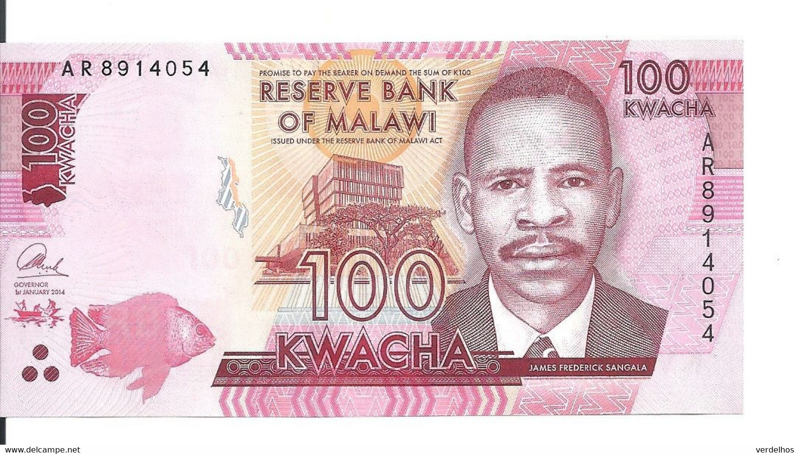 MALAWI 100 KWACHA 2014 UNC P 65 A - Malawi