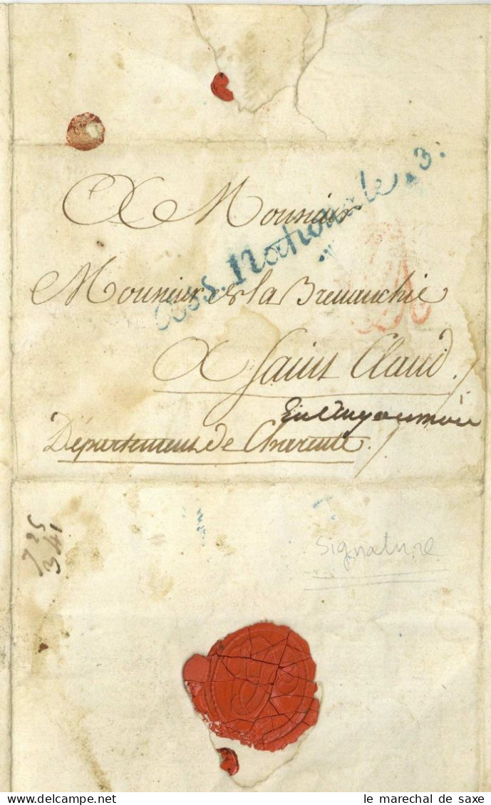 Assemblee Nationale Constituante 1790 Paris LS Duc De La Rochefoucauld Franchise Marque Autographe - Historische Personen