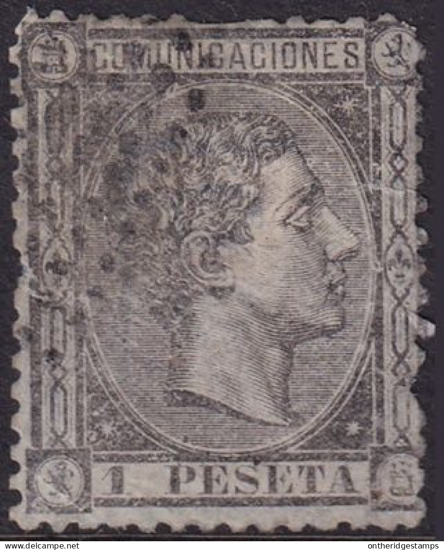 Spain 1875 Sc 219 España Ed 169 Used Rombo De Puntos Cancel Small Side Tears - Used Stamps