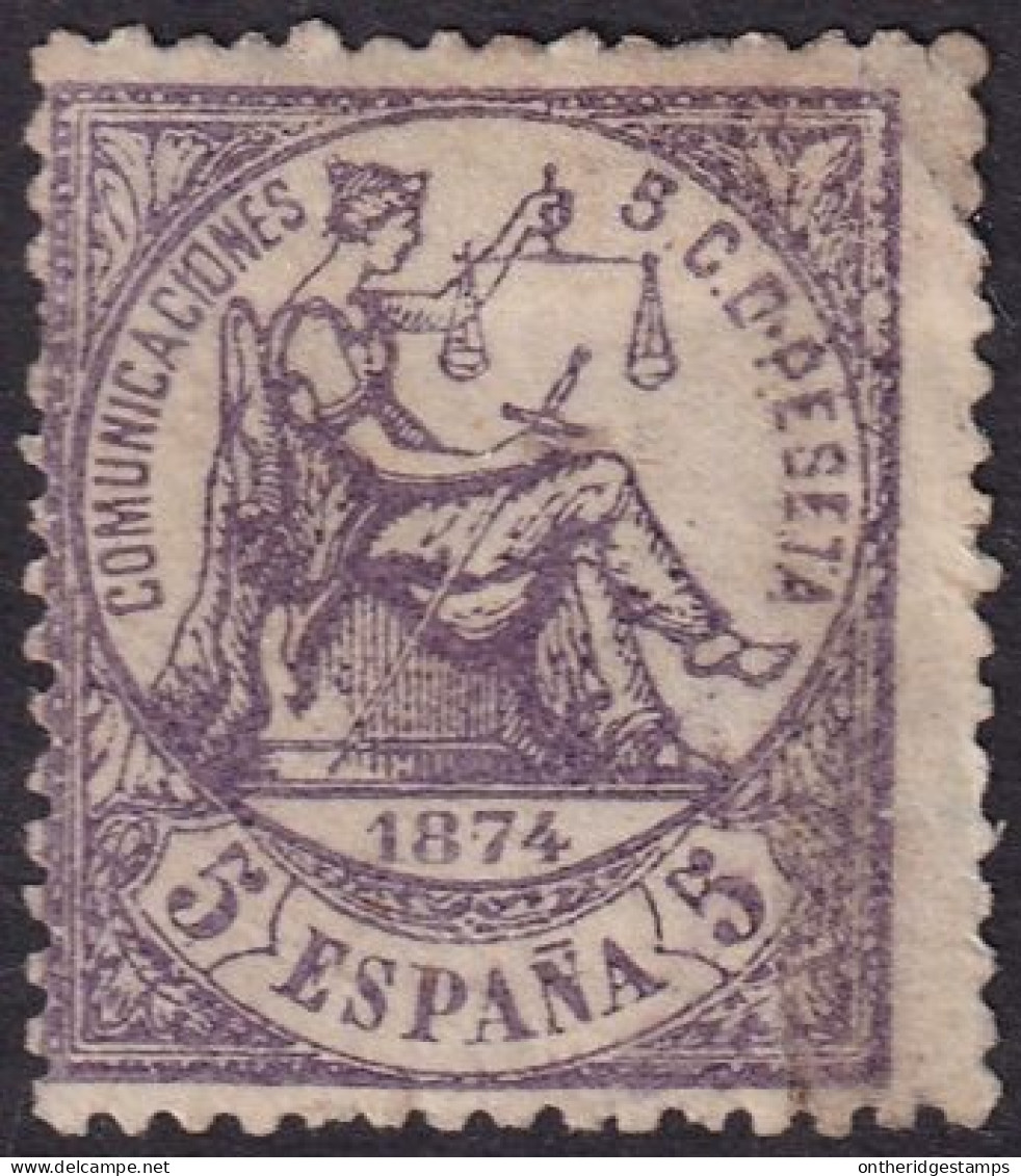 Spain 1874 Sc 202 España Ed 144 Used Light Cancel - Oblitérés