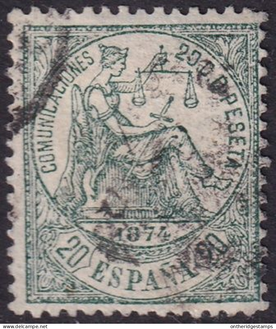 Spain 1874 Sc 204 España Ed 146 Used Rombo De Puntos And Date Cancels - Usados