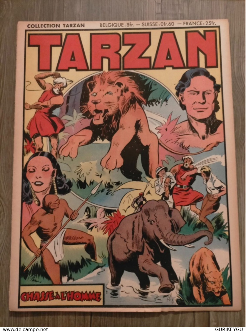 RARE Bd  Tarzan N° 65 LXV Chasse à L'homme  Hogarth Collection  1er Série  EO De 1949 éditions Mondiales - Tarzan