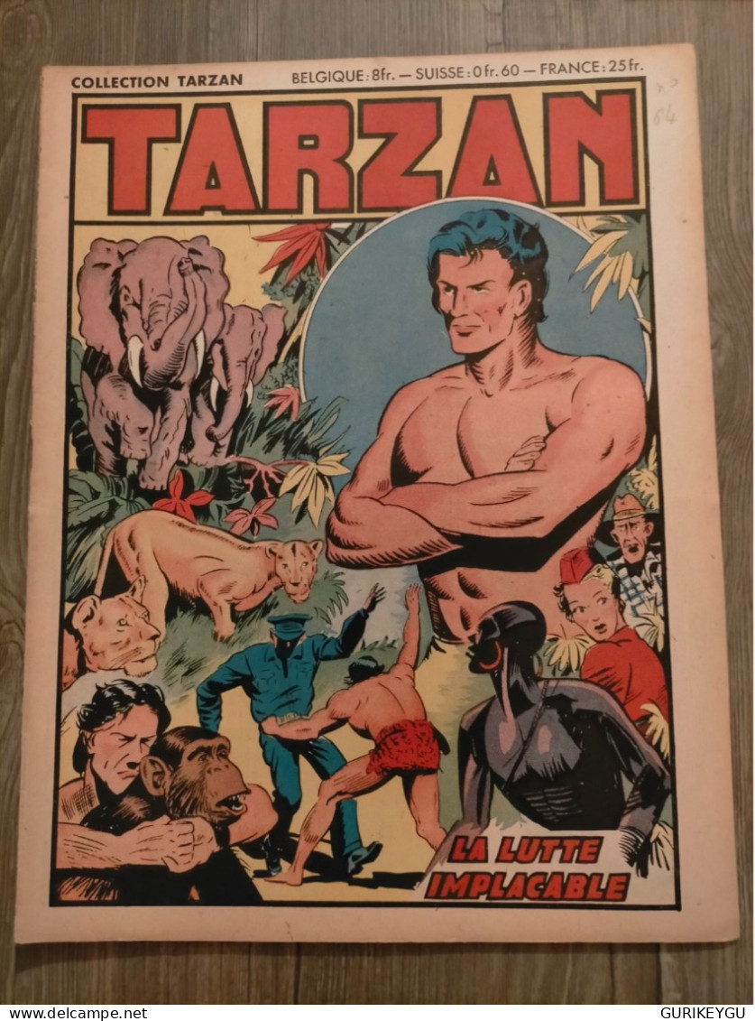 RARE Bd  Tarzan N° 64 LXIV La Lutte Implacable  Hogarth Collection  1er Série  EO De 1949 éditions Mondiales - Tarzan