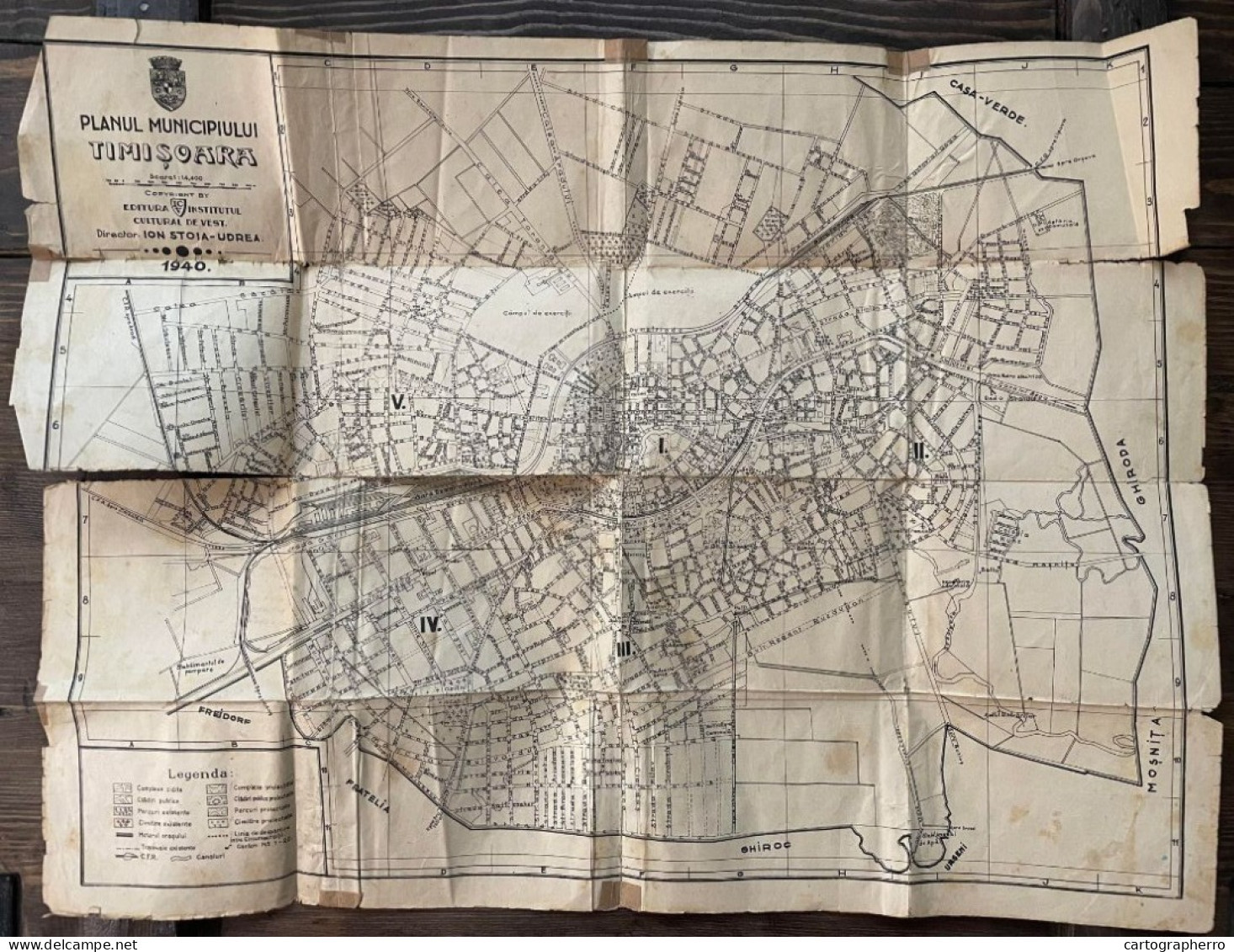 Romania Timisoara 1940 - Cartes Topographiques