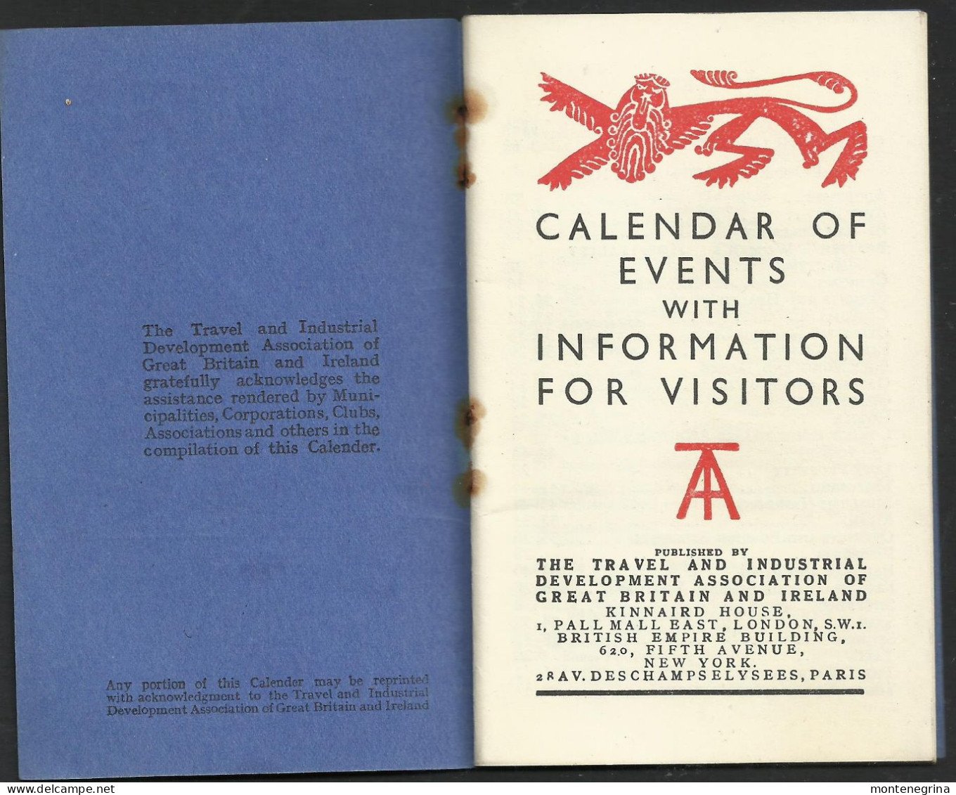 Calendar Of Pocket ( 1937 ) Great Britain And Ireland  Calendar Of Events... 7 X 12  Cm (see Sales Conditions) 9513 - Formato Piccolo : 1921-40