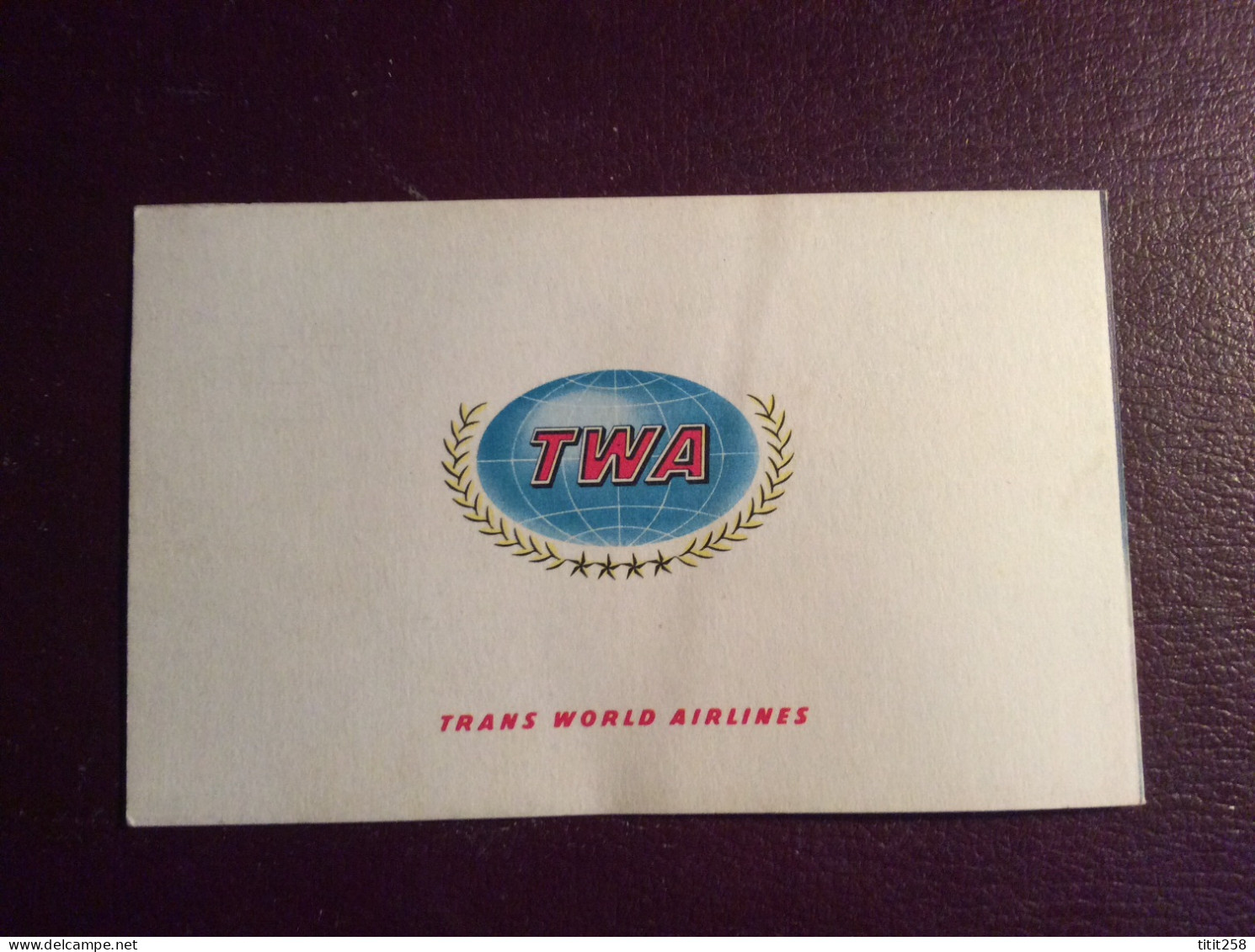 Carton Horaires CIE TWA BOEING 707 BALTIMORE LOS ANGELES SAN FRANCISCO ( Avions Aéroports ) - Timetables