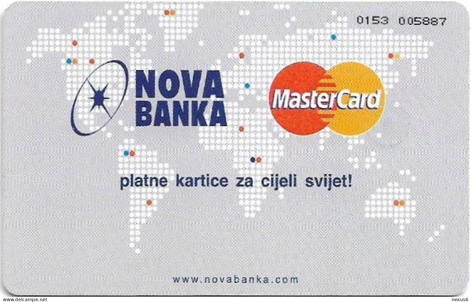Bosnia - Republika Srpska - Nova Banka - Mastercard 1, Gem5 Red, 01.2005, 150Units, Used - Bosnia