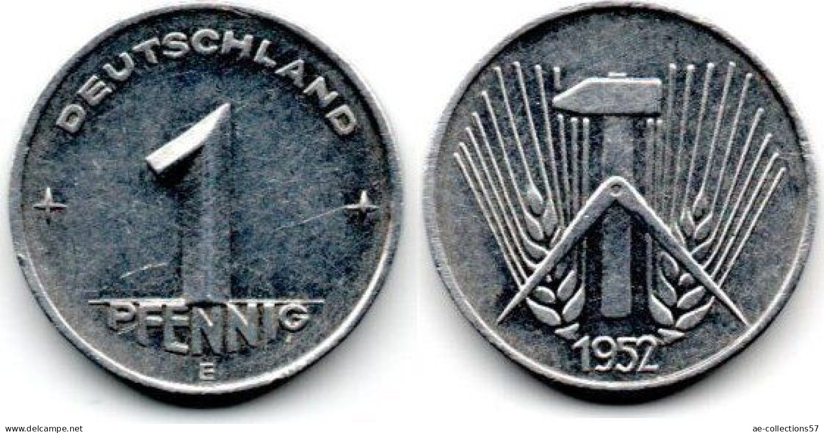 MA 29078  /  Allemagne - Deutschland - Germany 1 Pfennig 1952 E TTB+ - 1 Pfennig