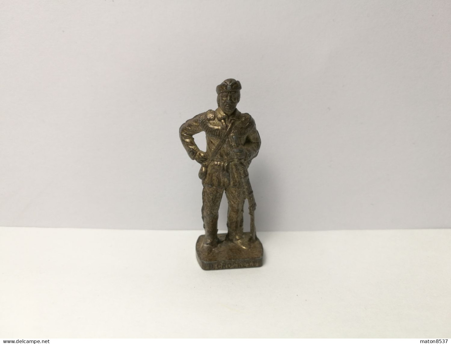 Kinder :   Berühmte Westmänner 1979-85-93 - David Crockett - Messing - Made In Italy - 40 Mm - 4 - Figurine In Metallo