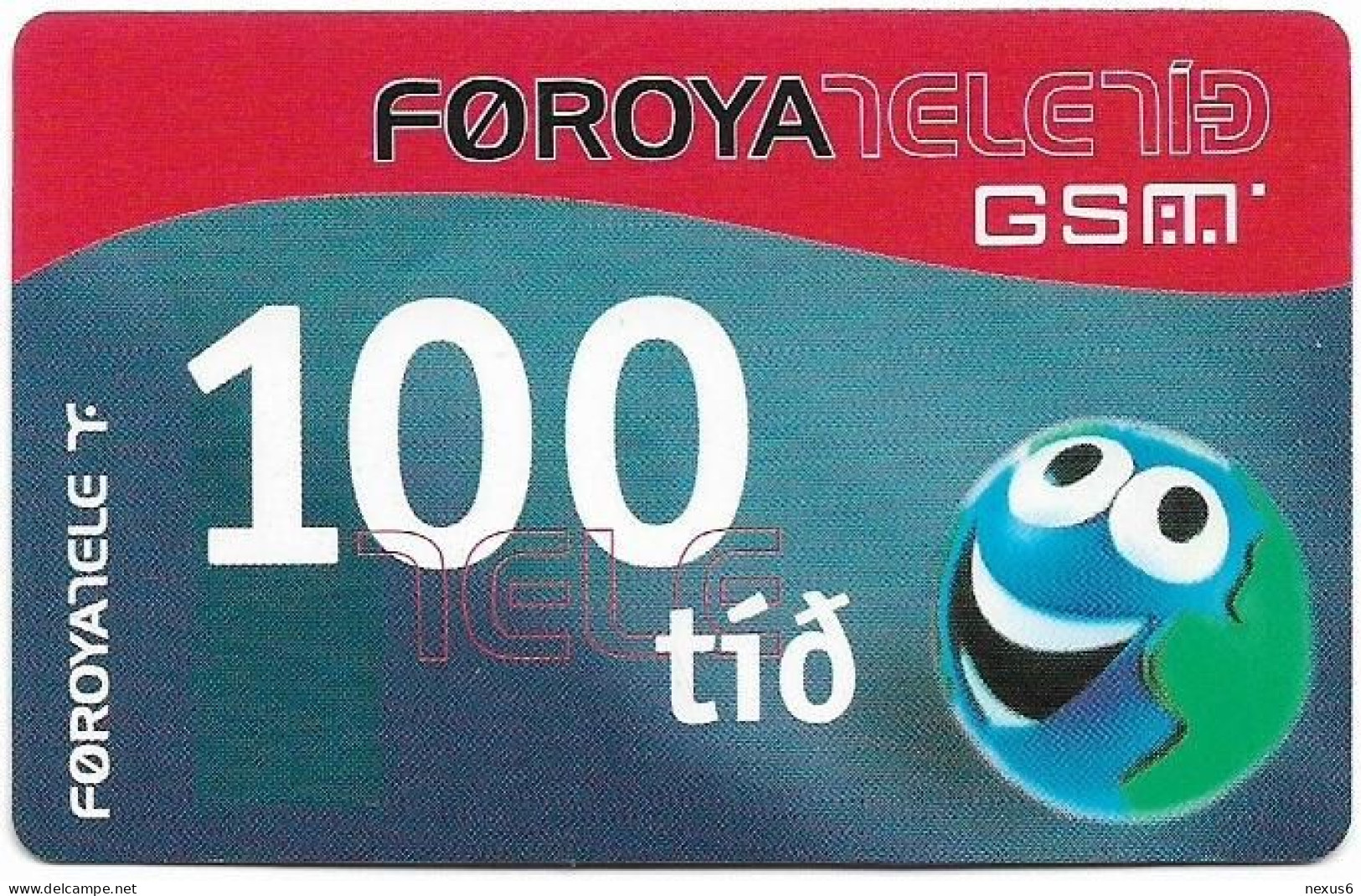 Faroe - Smiling Face, Exp. 01.06.2005, GSM Refill 100Kr, Used - Féroé (Iles)