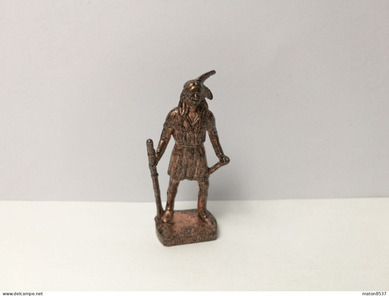 Kinder : Berühmte Indianer-Häuptling 1979-85-93 - Lone Wolf - Kupfer  - Made In Italy - 40 Mm - 5 - Figurine In Metallo