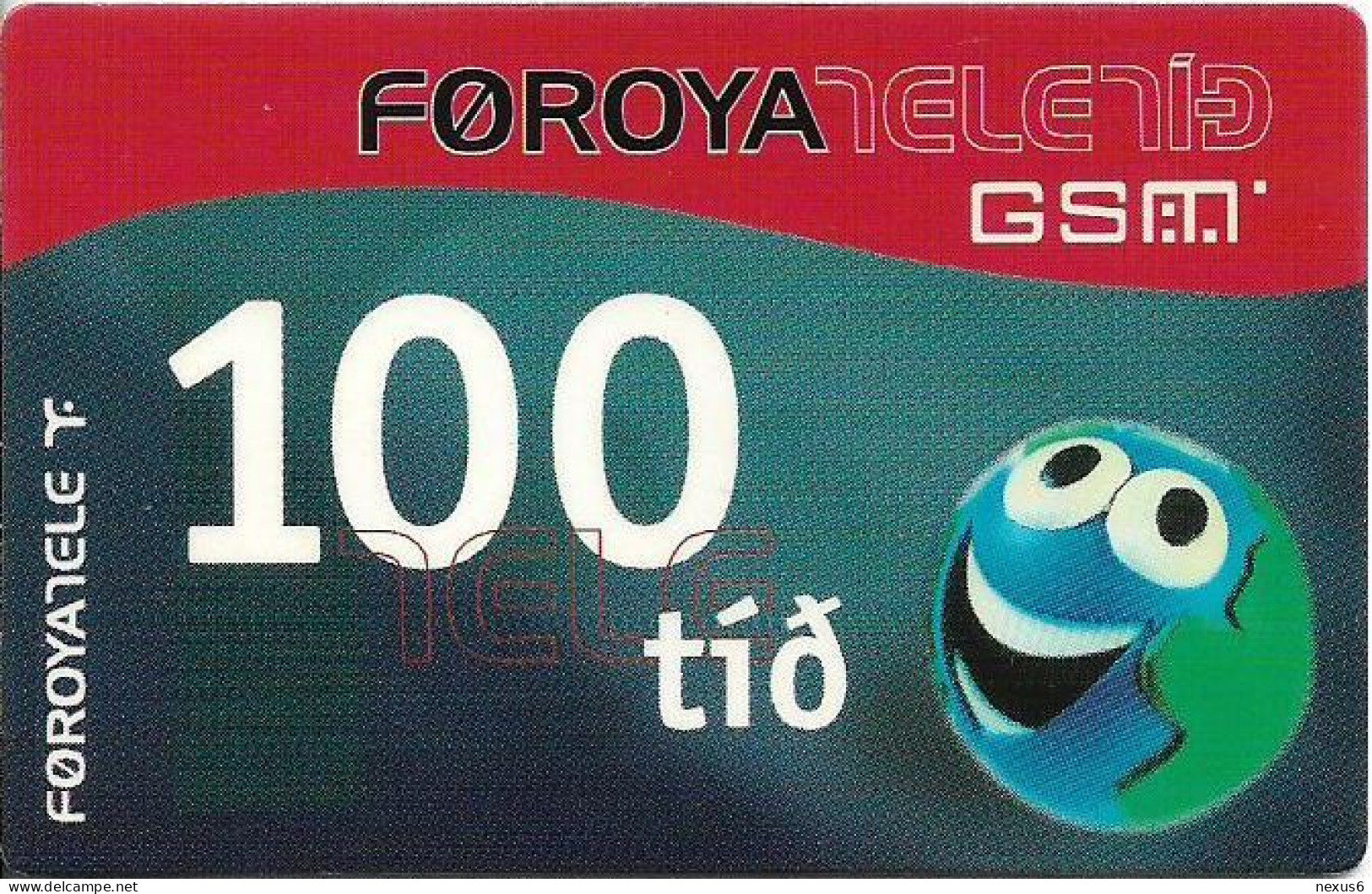 Faroe - Smiling Face, Exp. 31.08.2003, GSM Refill 100Kr, Used - Färöer I.