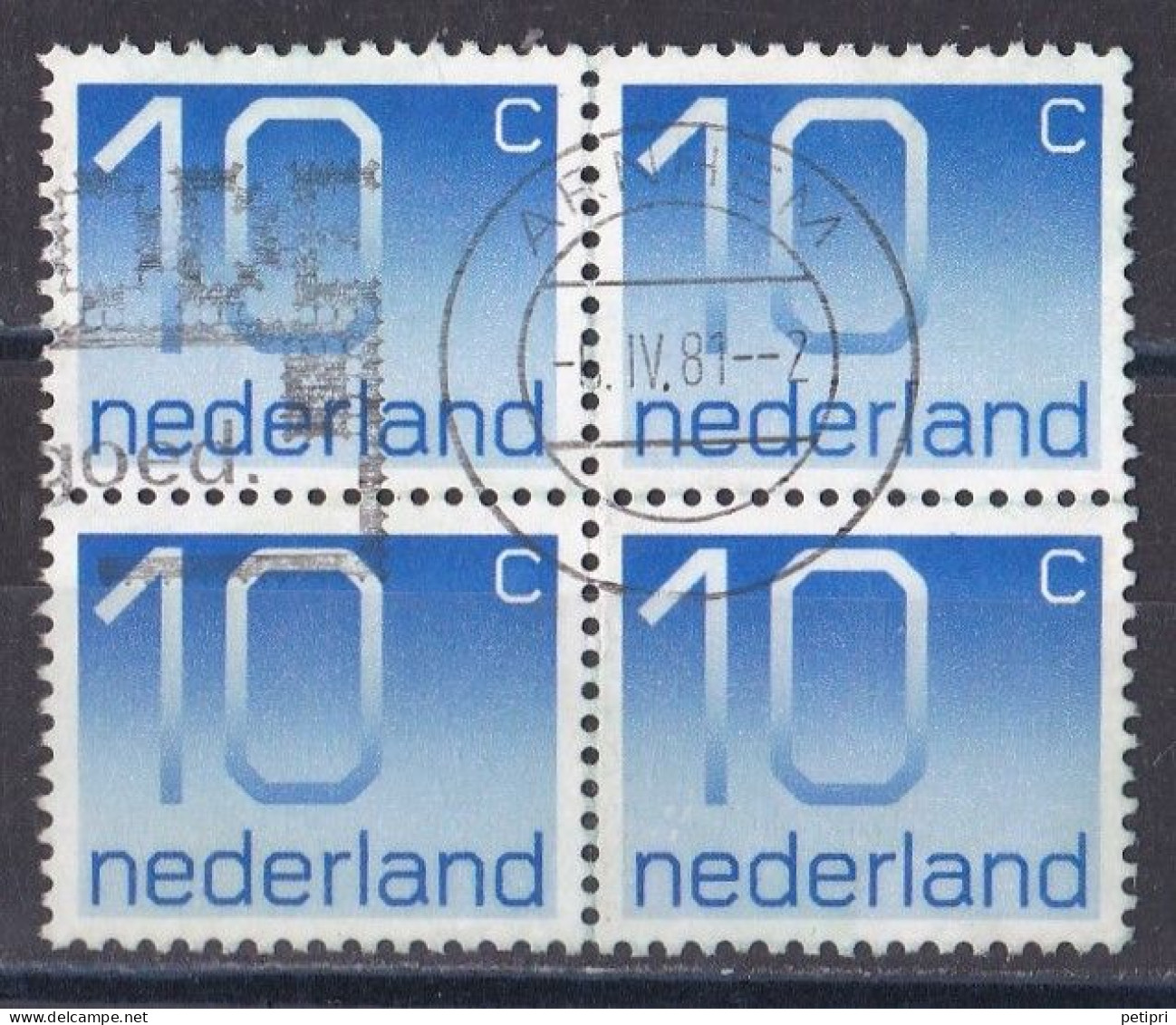 Pays Bas - 1970 - 1980  ( Juliana )   Y&T  N °  1042  Bloc De 4 Oblitéré - Used Stamps