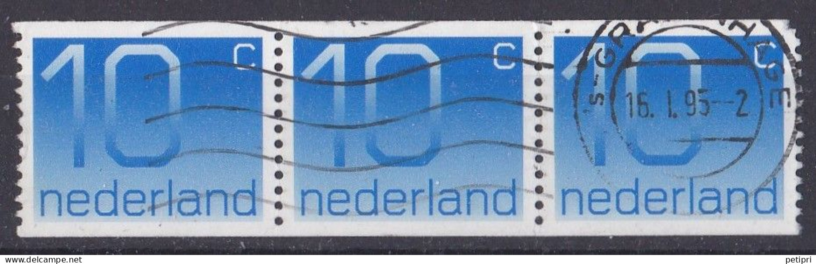 Pays Bas - 1970 - 1980  ( Juliana )   Y&T  N °  1042a  Bande De 3  Oblitéré - Used Stamps