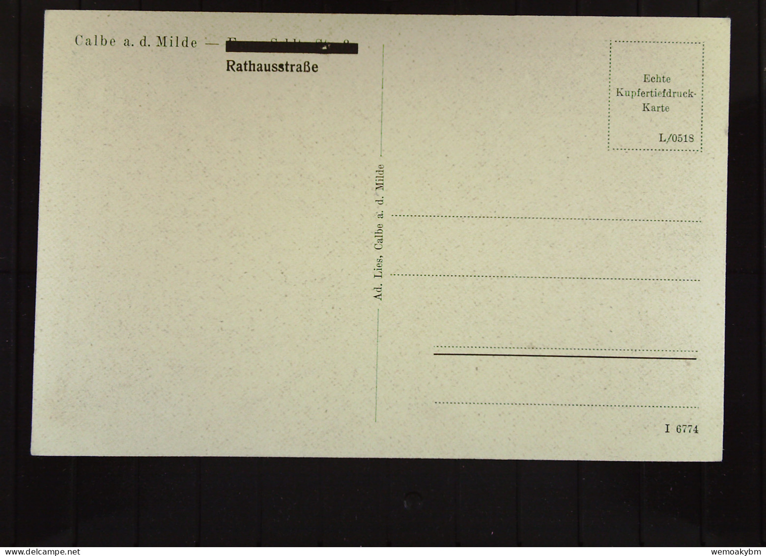 DR: Ansichtskarte Von Calbe (Kalbe) An Der Mildemit Rathausstraße Um 1925 - Kalbe