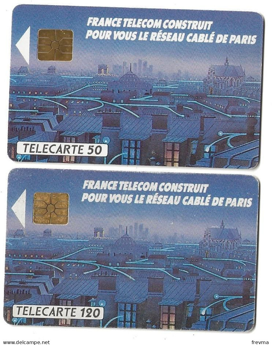 Telecarte F 109 - 110 Reseau Cablé 120 Unités GEM - 1995