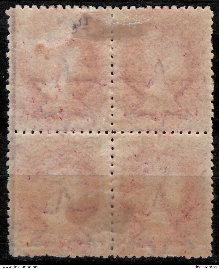 South Australia 1876-1900 QV 2 Sh  Watermark Broad Star MH Block Of 4 - Mint Stamps