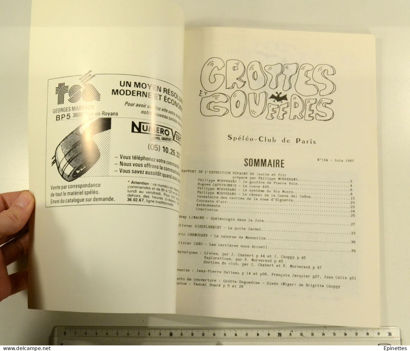 Grottes & Gouffres N°104, Juin 1987 - Bulletin Du Spéléo-Club De Paris - Carrières Souterraines D'Arcueil (92) - Sciences