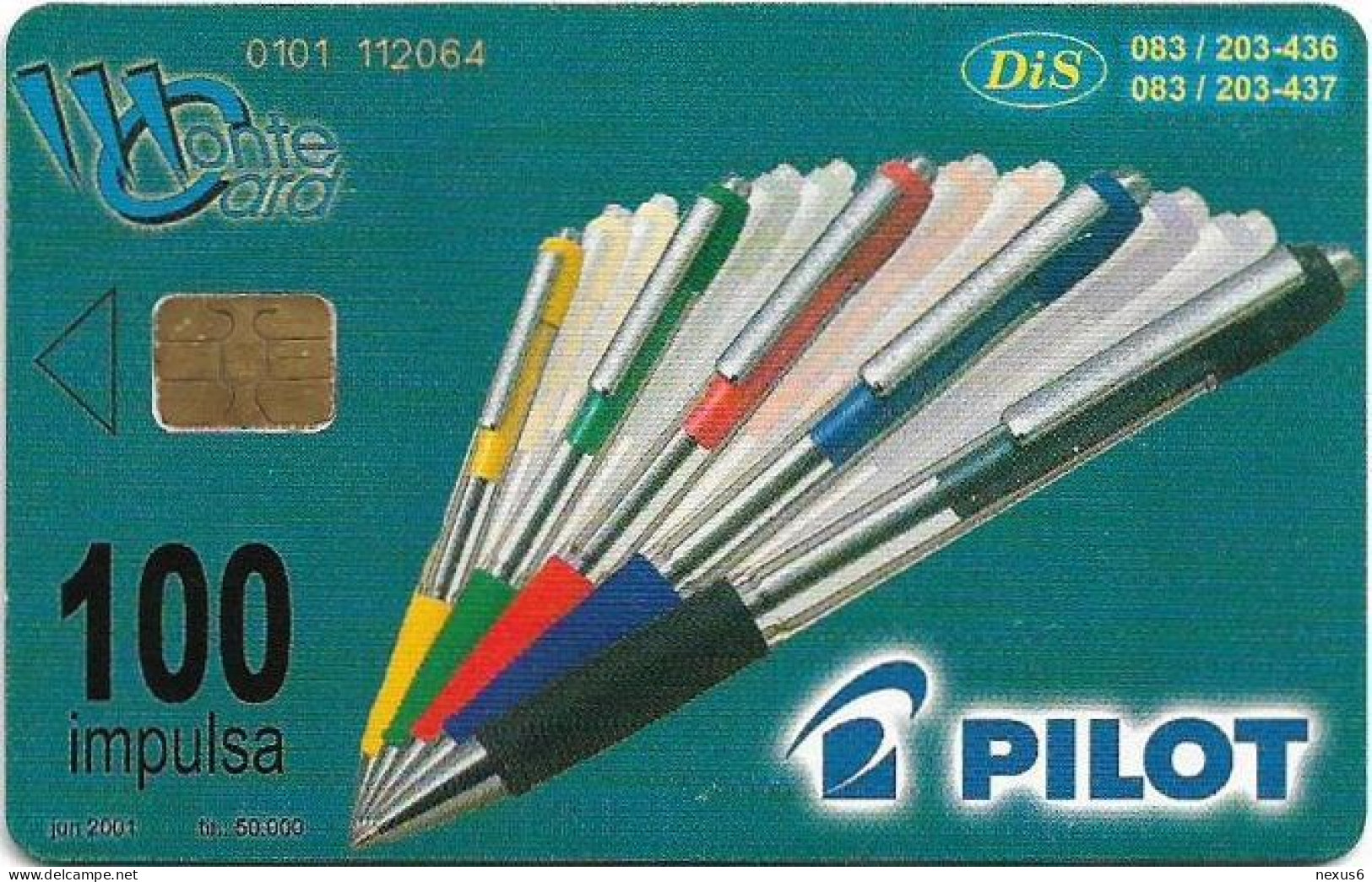 Montenegro - Montecard - Pilot Pencils, Sveti Stefan Peninsula, 06.2001, 100Units, 50.000ex, Used - Montenegro