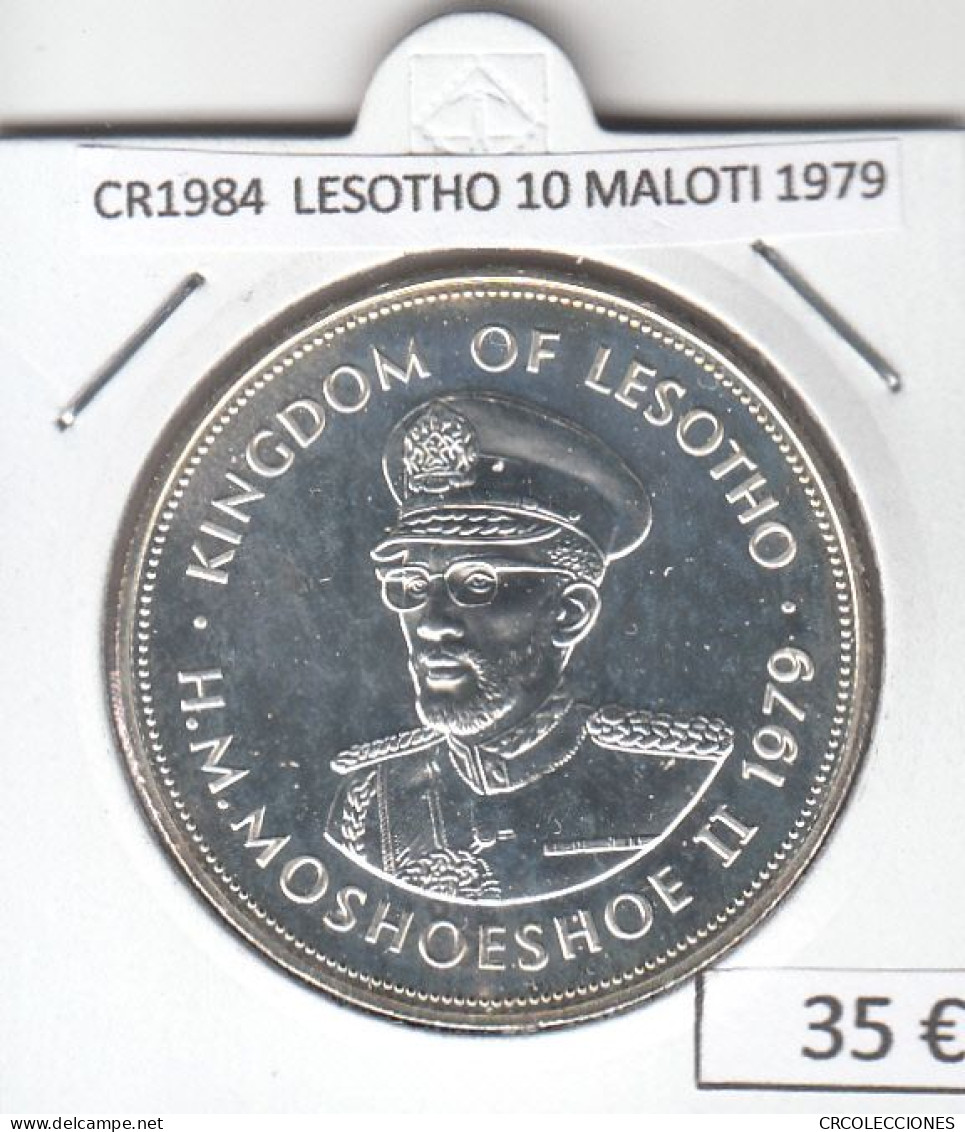 CR1984 MONEDA LESOTHO 10 MALOTI 1979 PLATA - Lesotho