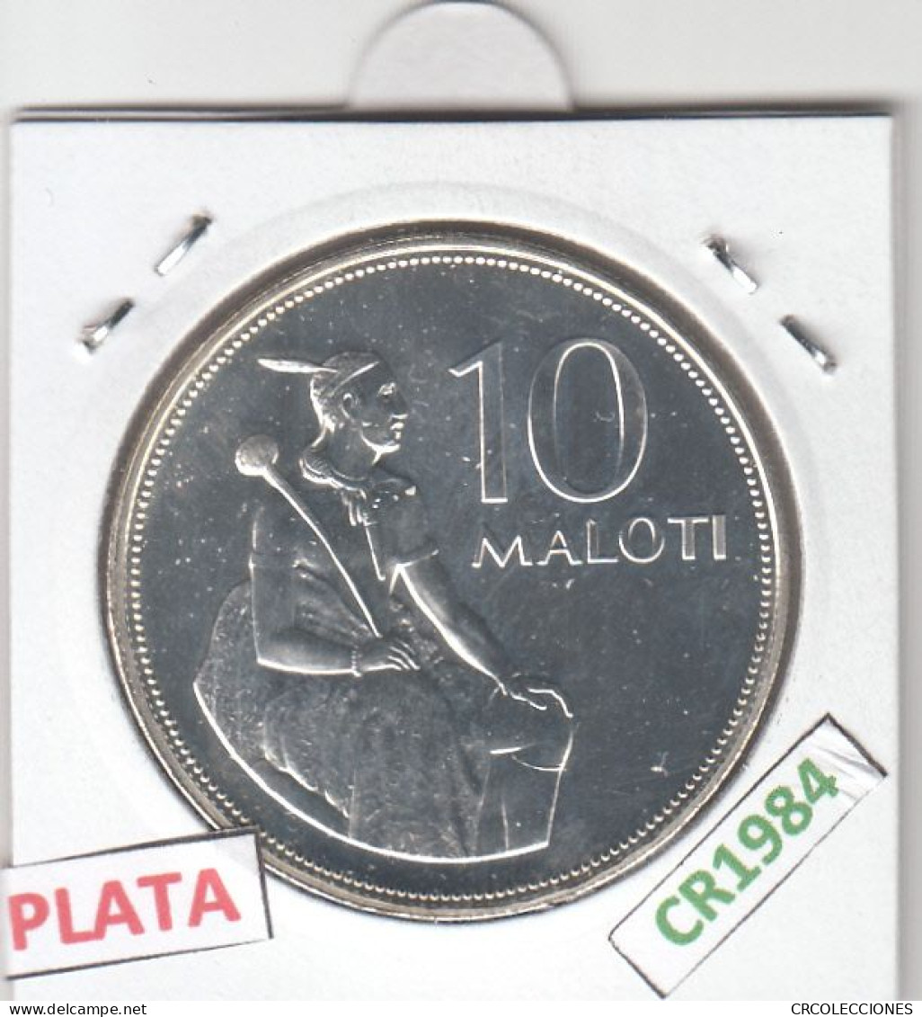 CR1984 MONEDA LESOTHO 10 MALOTI 1979 PLATA - Lesotho