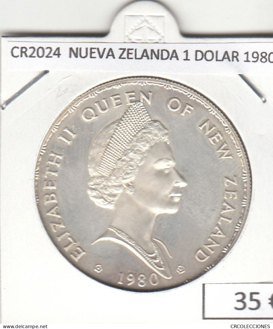 CR2024 MONEDA NUEVA ZELANDA 1 DOLAR 1980 PLATA - Nouvelle-Zélande