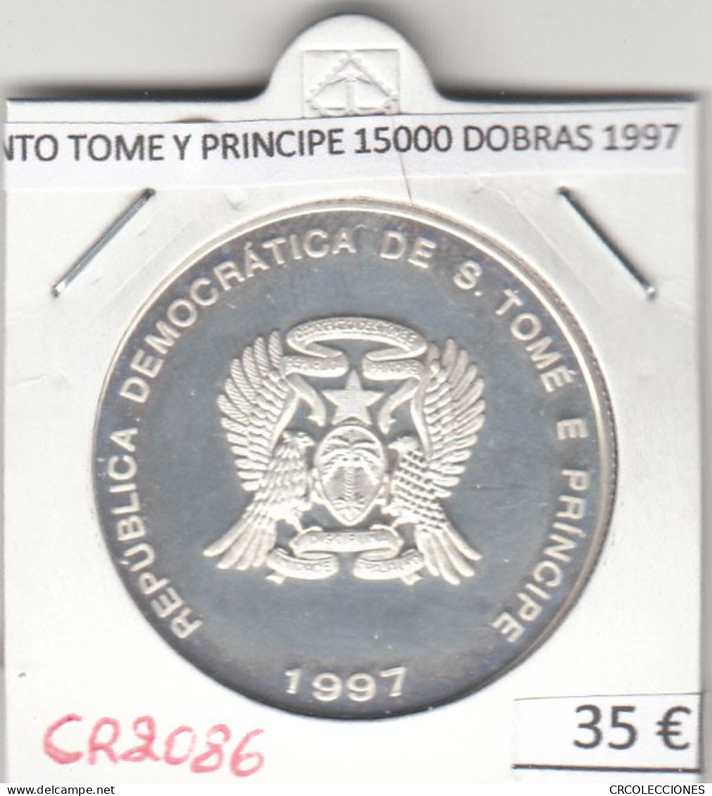 CR2086 MONEDA SANTO TOME Y PRINCIPE 15000 DOBRAS 1997 PLATA - São Tomé Und Príncipe