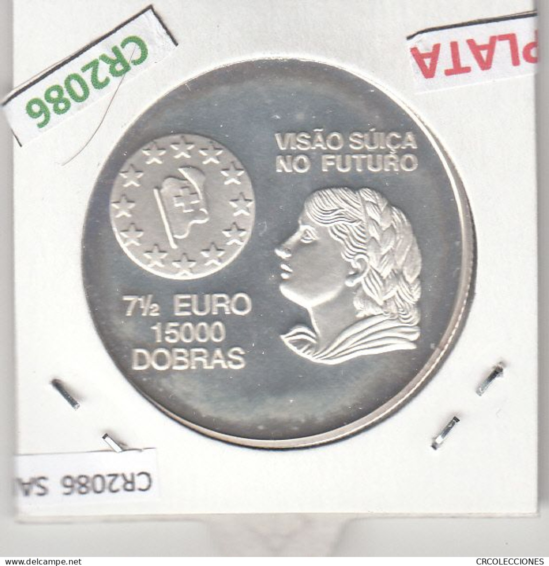 CR2086 MONEDA SANTO TOME Y PRINCIPE 15000 DOBRAS 1997 PLATA - Sao Tomé E Principe