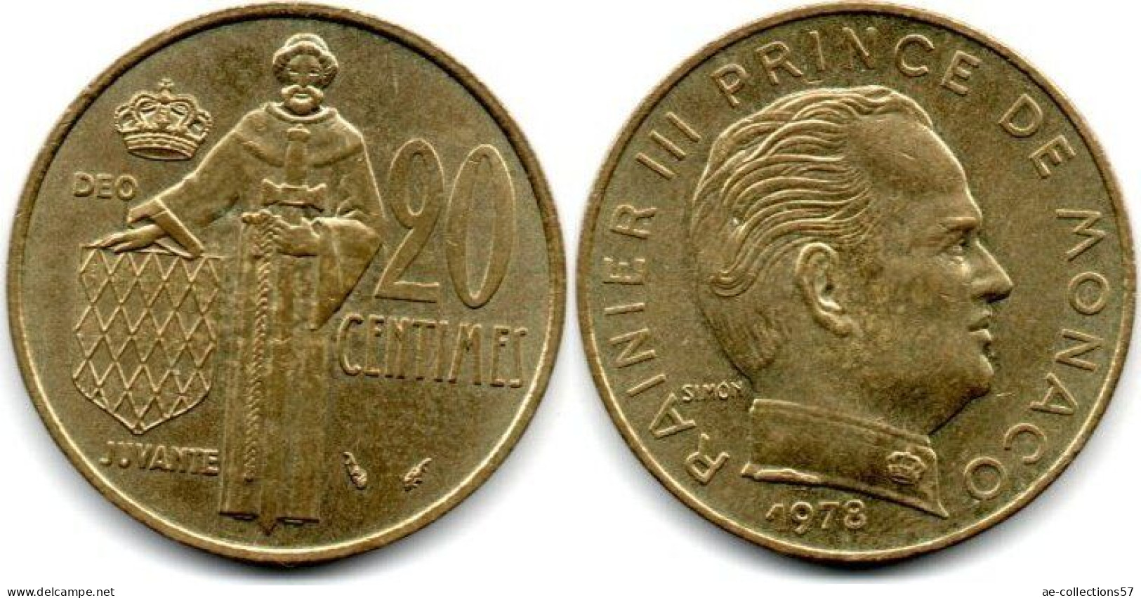MA 29106 / Monaco 20 Centimes 1978 SUP - 1960-2001 Franchi Nuovi