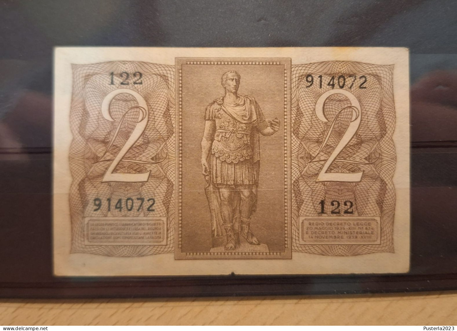 Biglietto Di Stato 2 Lira 1939 Regno D' Italia NUOVO - Sonstige & Ohne Zuordnung