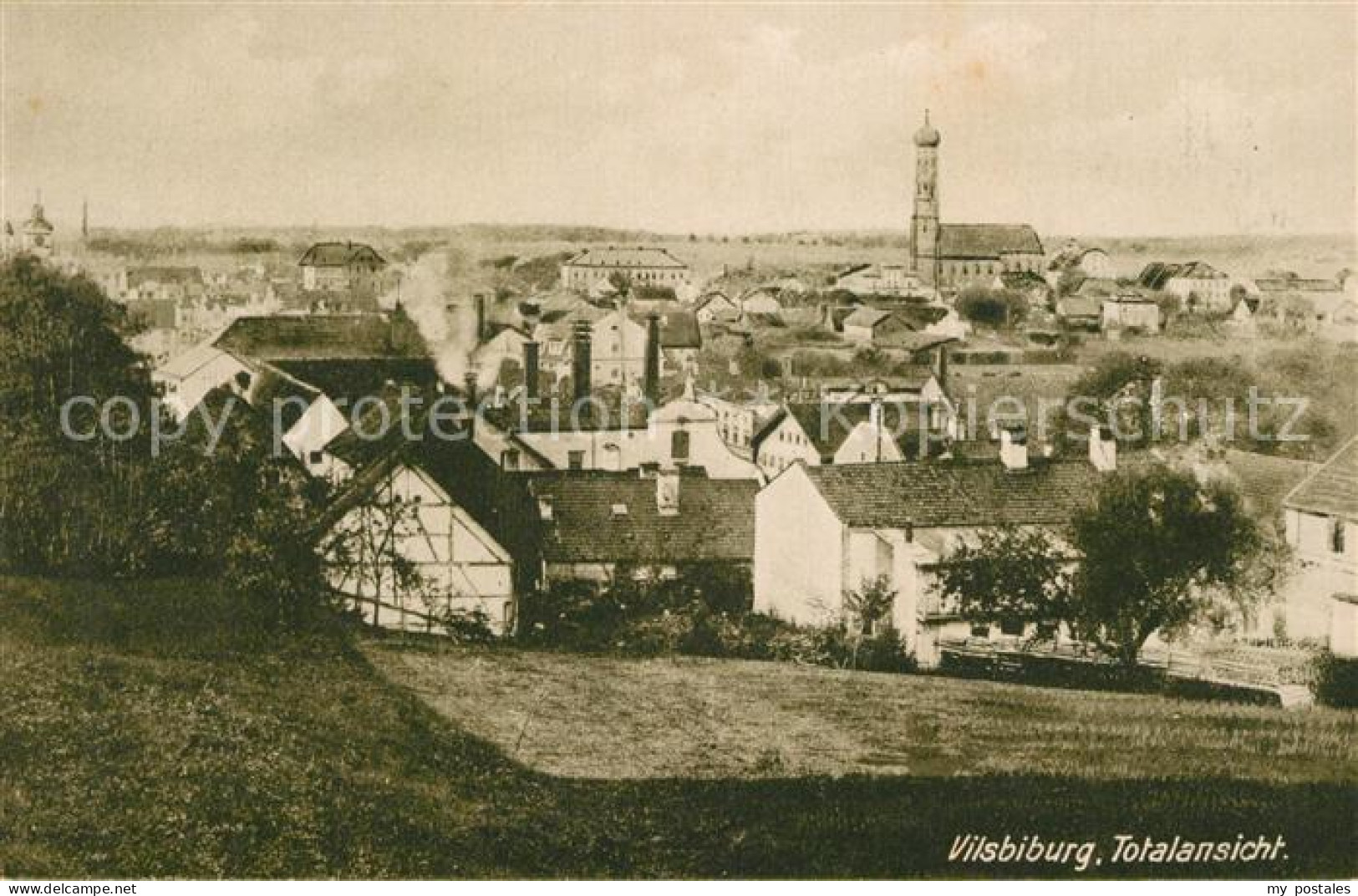 43191598 Vilsbiburg Totalansicht Mit Kirche Vilsbiburg - Vilsbiburg