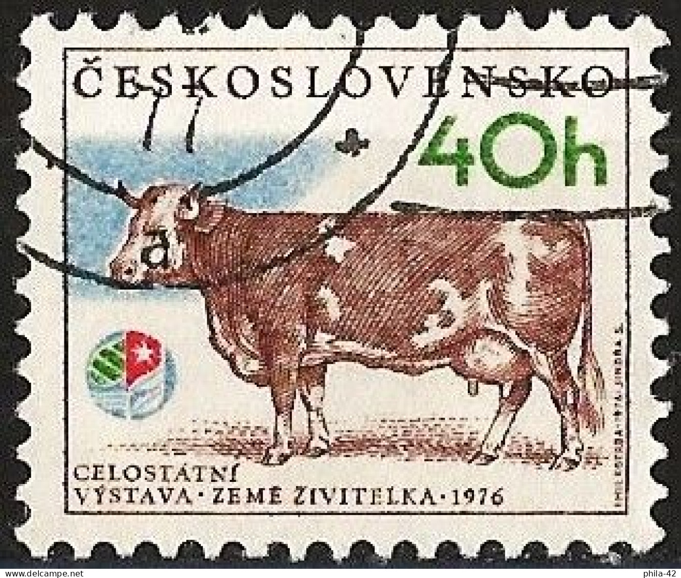 Czechoslovakia 1976 - Mi 2337 - YT 2173 ( Cow ) - Vaches