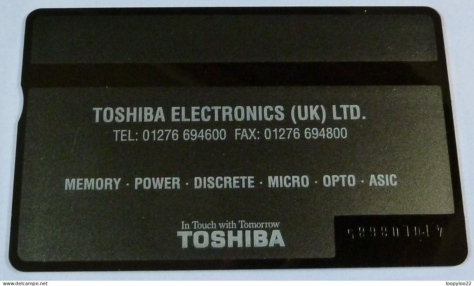 UK - Great Britain - BT - BTP308 - 410L - TOSHIBA - Get The Edge In Asic - 2000ex - Mint - BT Promociónales