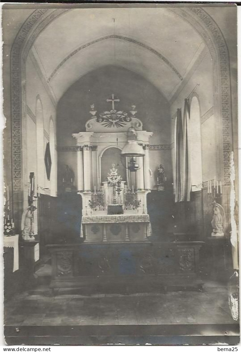 INTERIEUR D'UNE EGLISE DONT LE ST PATRON EST CLEMENT 1 BANLIEUE PARISIENNE PETIT ENGHEIN CITE AU DOS D'UN CLICHE9X12 - Ski Nautique