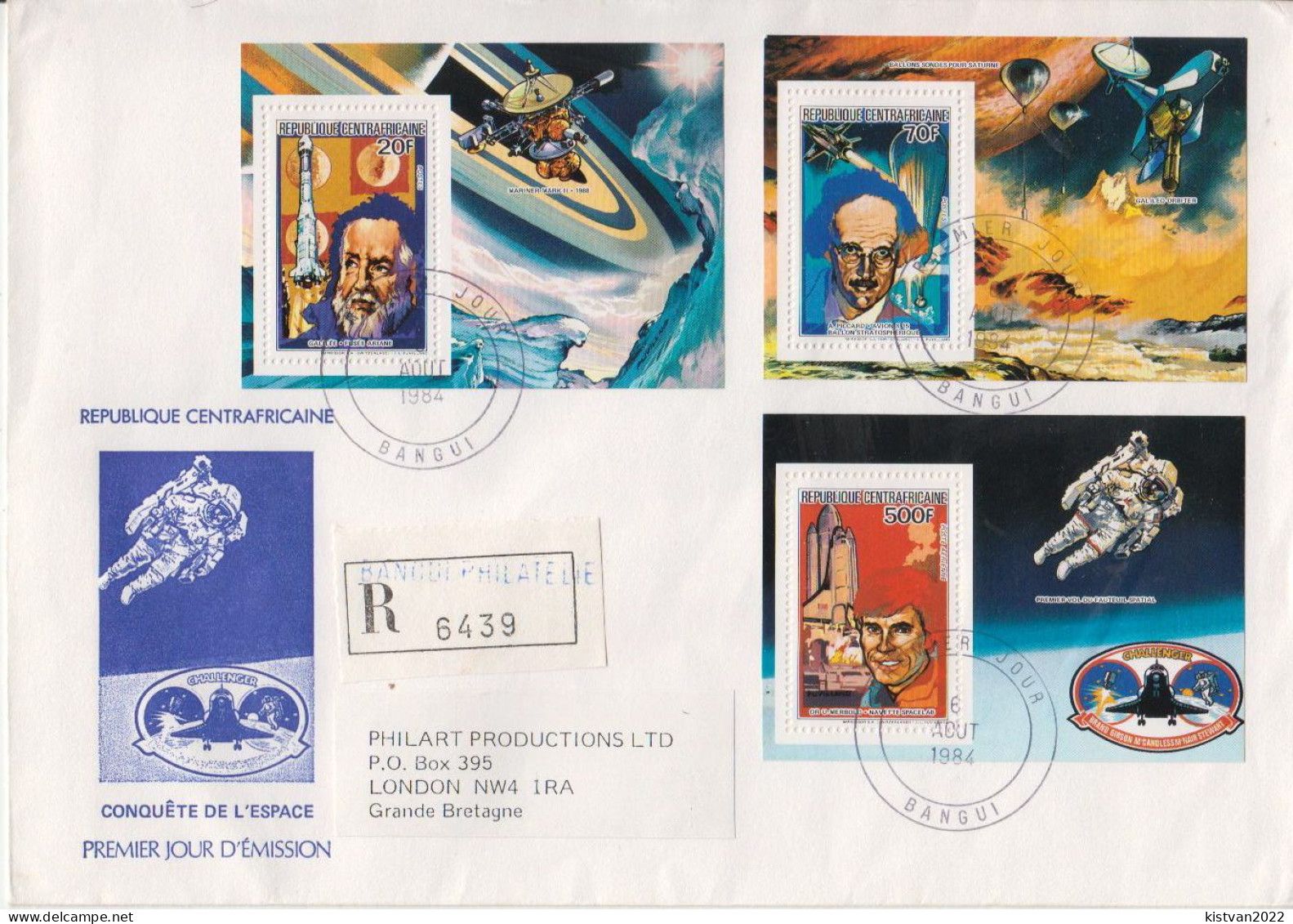 Central Africa Space On 6 Deluxe Sheets On 2 R Covers - Afrique