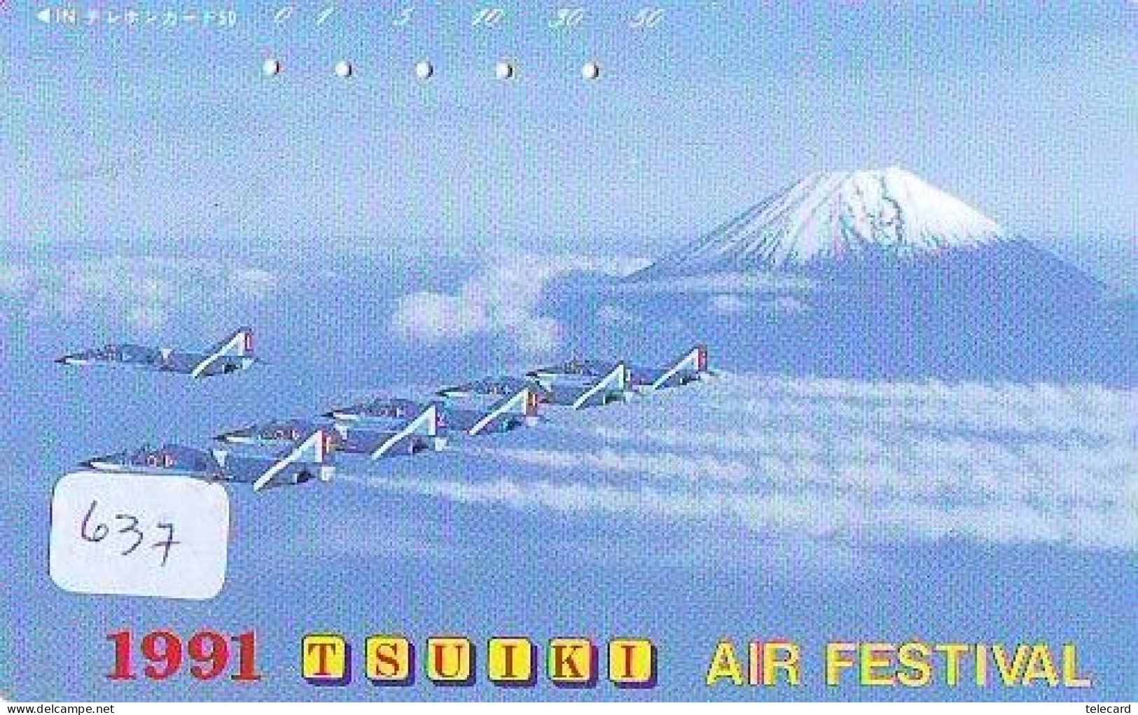 TELECARTE JAPON * 390-8054 * MILITAIRY AVION (637) Flugzeuge * Airplane * Aeroplano * PHONECARD JAPAN * ARMEE - Army