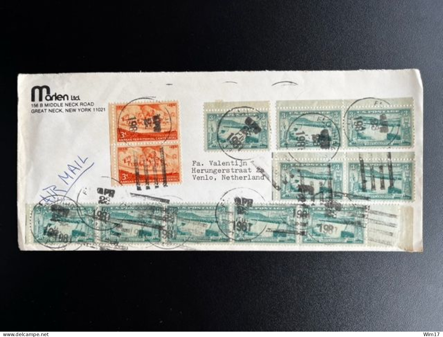 UNITED STATES USA 1981 LETTER NEW YORK TO VENLO NETHERLANDS 23-04-1981 VERENIGDE STATEN AMERIKA AMERICA - Storia Postale