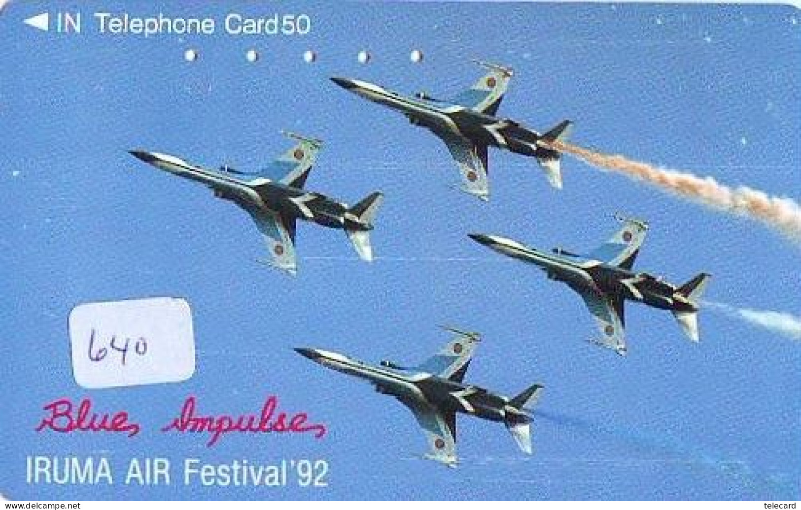 TELECARTE JAPON * MILITAIRY AVION  (640)  Flugzeuge * Airplane * Aeroplano * PHONECARD JAPAN * ARMEE * LEGER VLIEGTUIG - Army