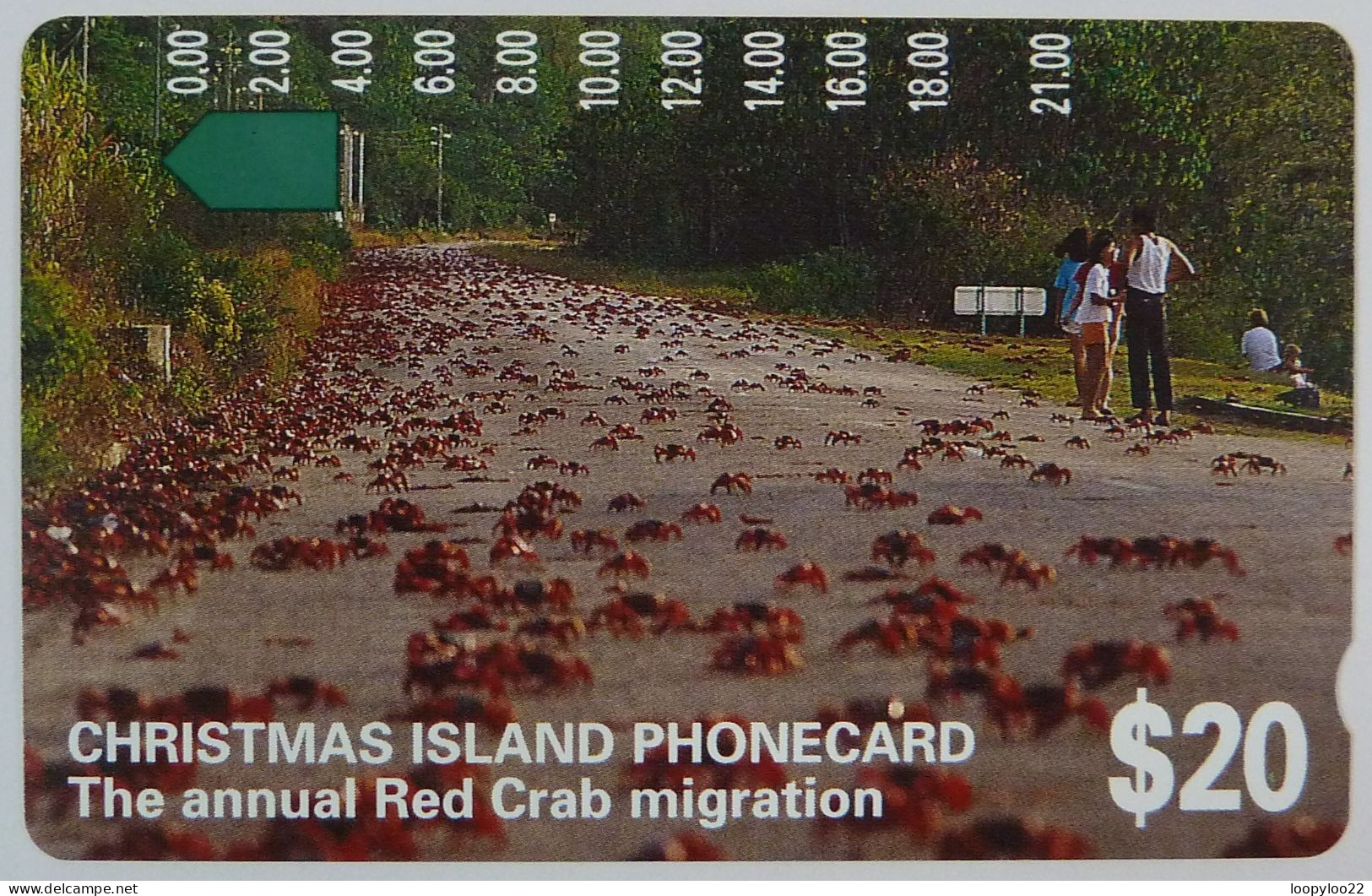 CHRISTMAS ISLAND - Anritsu - Telstra - $20 - The Annual Red Crab Migration - Mint - Rare - Christmaseiland