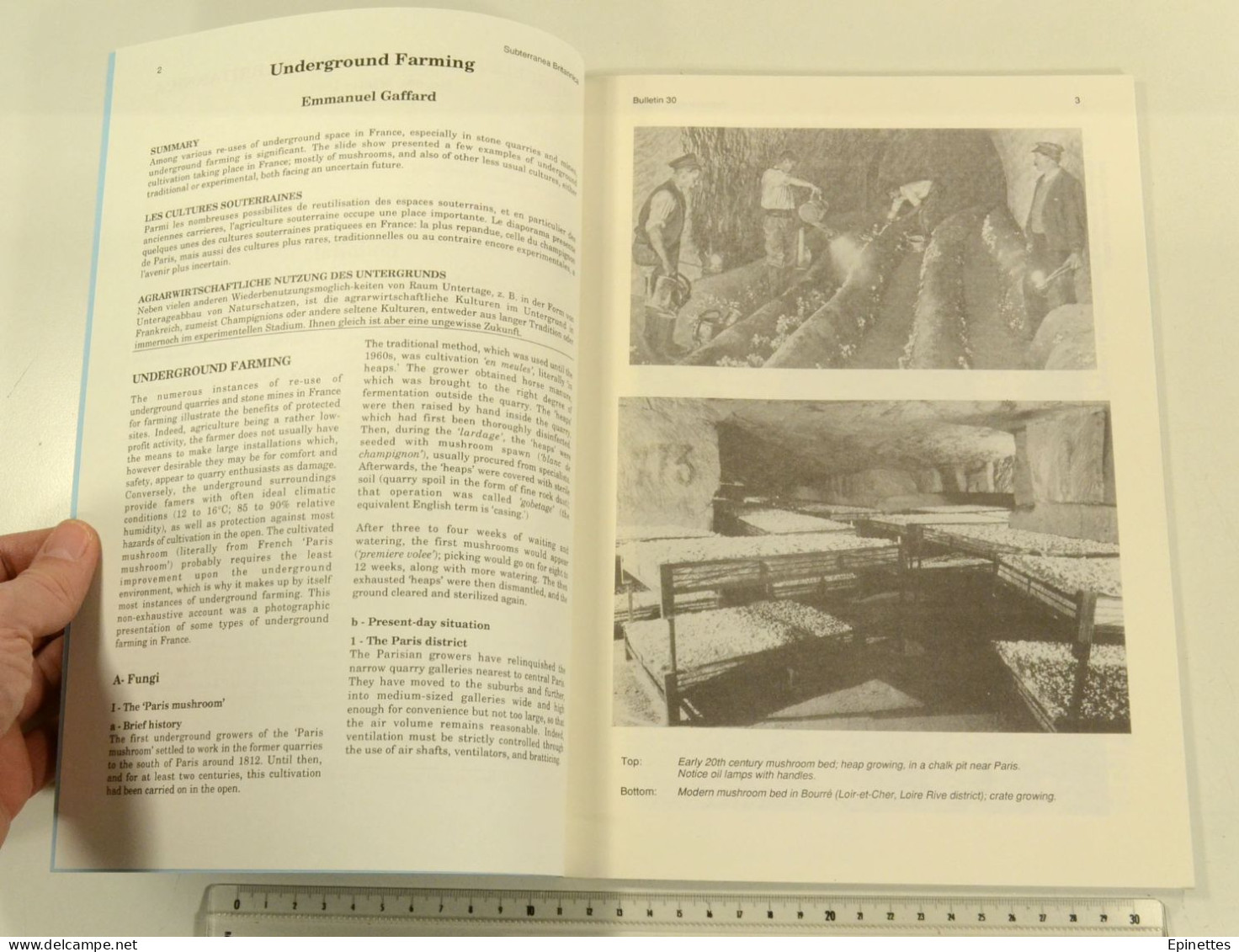 Subterranea Britannica Bulletin 30, 1994 - Egouts De Paris, Carrières Souterraines, Champignonnières - Geografia