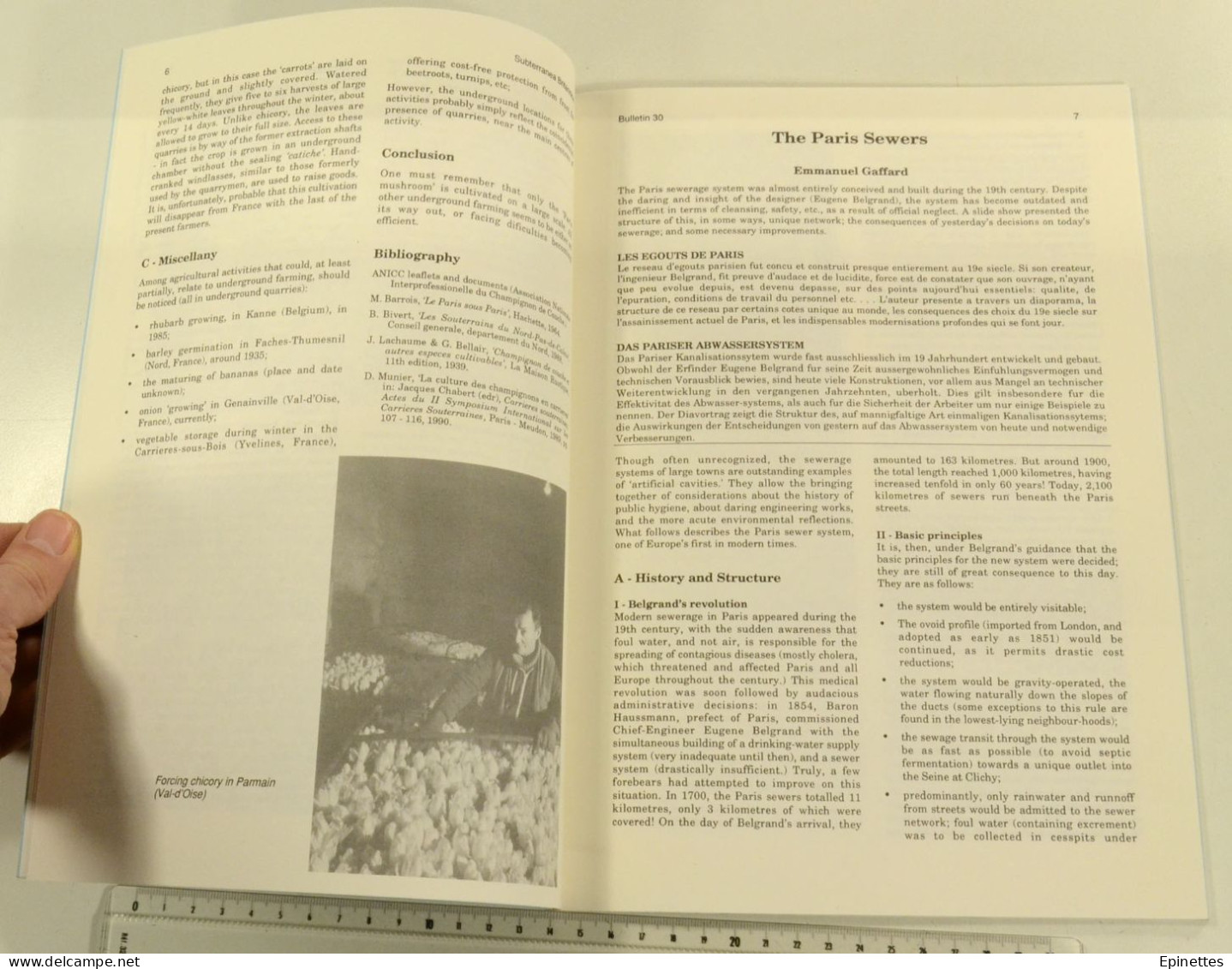 Subterranea Britannica Bulletin 30, 1994 - Egouts De Paris, Carrières Souterraines, Champignonnières - Geografia