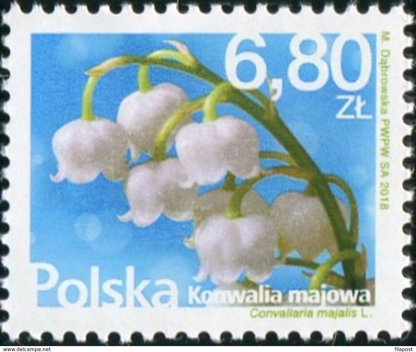 Poland 2018 Flowers And Fruits May Lily MNH** - Unused Stamps